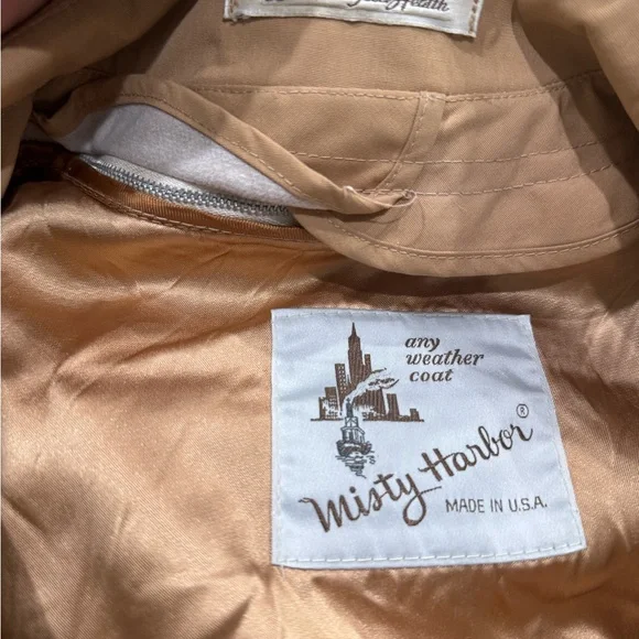 Vintage Misty Harbor Any-Weather Trench‎ Coat size 6 Regular - Picture 4 of 7